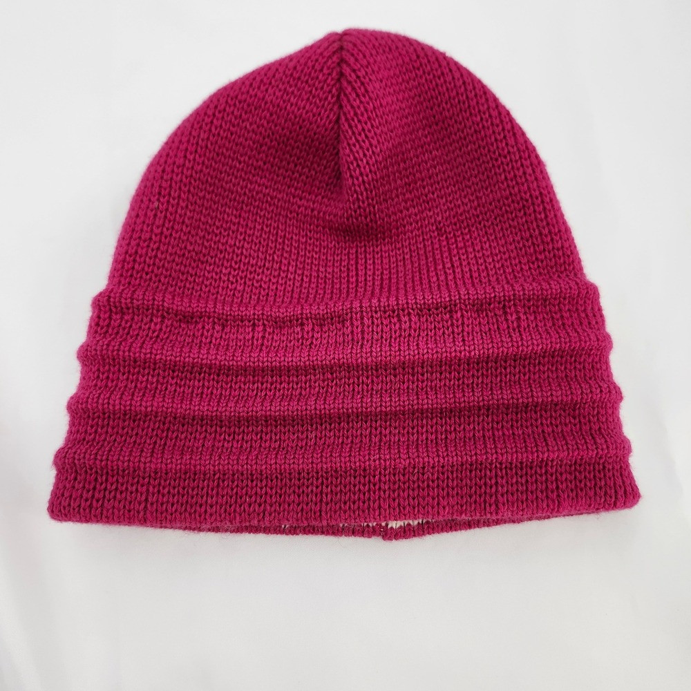 Wigwam Knit Beanie Fuchsia Toboggan Winter Ski Aspen Snow Made In‎ USA